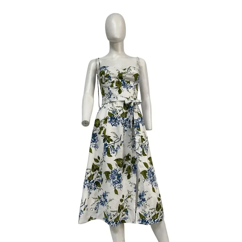 Reformation 'Kieryn' White Linen Dress Size 2 - Picture 2 of 5